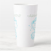 Aquarius Zodiac Design - Einzigartige Astrologie K Milchtasse (Vorderseite)