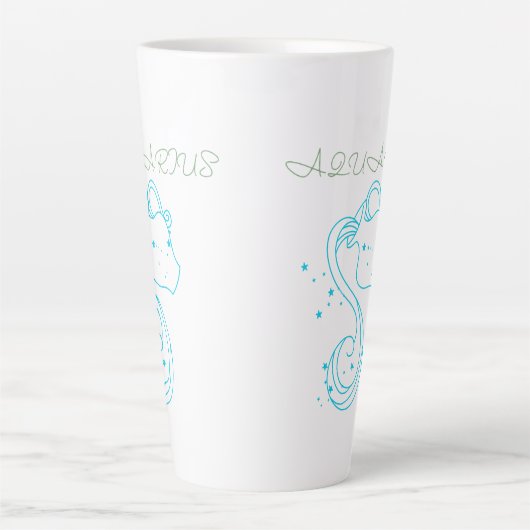 Aquarius Zodiac Design - Einzigartige Astrologie K Milchtasse (Vorderseite)