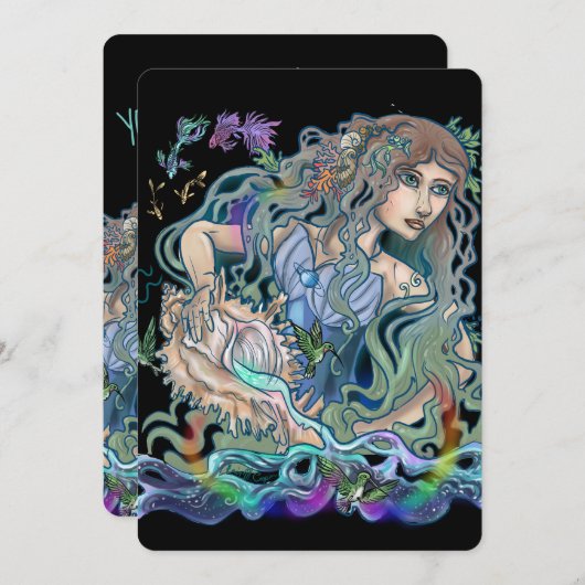 Aquarius Zodiac Einladung (Vorne/Hinten)