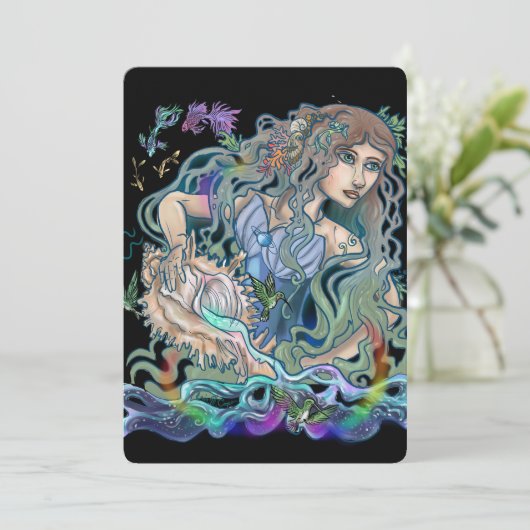 Aquarius Zodiac Einladung (Stehend Vorderseite)