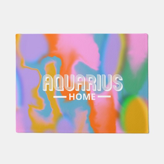 Aquarius zodiac farbig abstrakt modern fußmatte (Vorderseite)