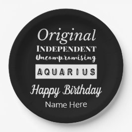 Aquarius Zodiac Fun Charakteristika Geburtstag Pappteller