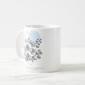 Aquarius zodiac Geburtsmonat Geburtstag Blume Kaffeetasse (Vorderseite Links)