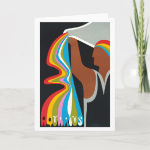 Aquarius Zodiac Geburtstagskarte Karte
