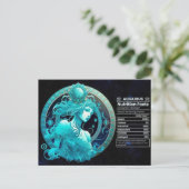 Aquarius Zodiac Geburtstagskarte Postkarte (Stehend Vorderseite)