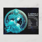 Aquarius Zodiac Geburtstagskarte Postkarte (Vorderseite)
