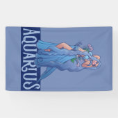 Aquarius Zodiac Goddess Belly Dancer Art Geburtsta Banner (Horizontal)