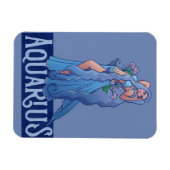 Aquarius Zodiac Goddess Belly Dancer Art Magnet (Horizontal)