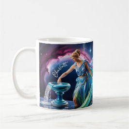Aquarius Zodiac Goddess | Rainbow Colored Name Kaffeetasse