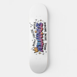 Aquarius Zodiac Graffiti  Skateboard