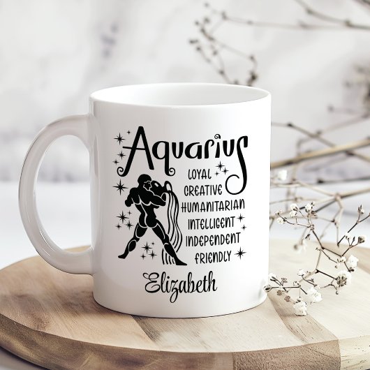 Aquarius Zodiac Horoscope Individuelle Name Kaffeetasse