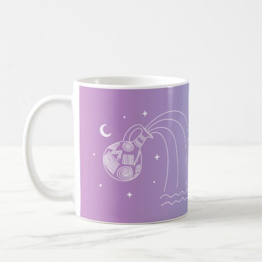 Aquarius zodiac horoscope star sign gradient kaffeetasse (Links)