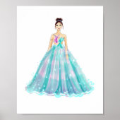 Aquarius Zodiac Illustration – Hand Drawn Poster (Vorne)