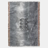 Aquarius Zodiac Industrial Silver Steel Decke (Vorderseite Vertikal)