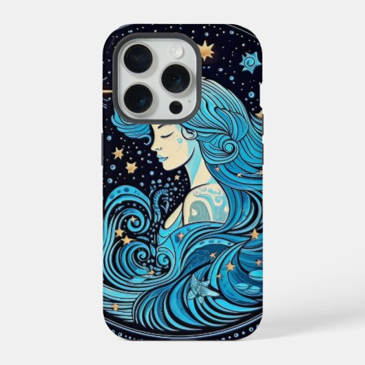 Aquarius Zodiac iPhone Hülle (Rückseite)
