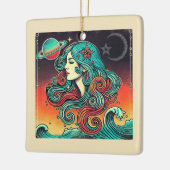 Aquarius Zodiac Keramikornament (Links)