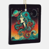 Aquarius Zodiac Keramikornament (Rechts)