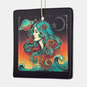 Aquarius Zodiac Keramikornament (Links)