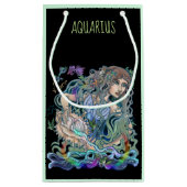Aquarius Zodiac Kleine Geschenktüte (Rückseite)