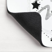 Aquarius zodiac Konstellation schwarz und silber Mousepad (Ecke)