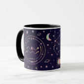 Aquarius zodiac-Konstellation und Merkmale Tasse (Vorderseite Links)