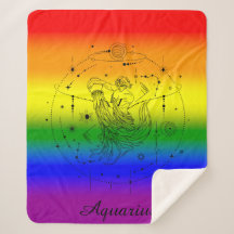 Aquarius Zodiac LGBTQ Rainbow Design