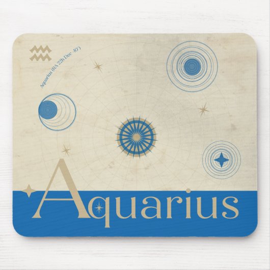 Aquarius Zodiac Mouse Pad Mousepad (Vorne)