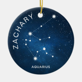 Aquarius Zodiac Ornament Personalisiertes Zodiac-G