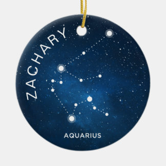 Aquarius Zodiac Ornament Personalisiertes Zodiac-G