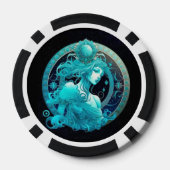 Aquarius Zodiac Poker Chips - Astrologie Themenwel (Rückseite)