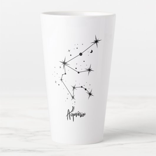 Aquarius Zodiac-Schildkröte Aquarius-Astrologie Milchtasse (Vorderseite)