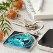 Aquarius Zodiac Schlüsselanhänger (Vorderseite rechts)