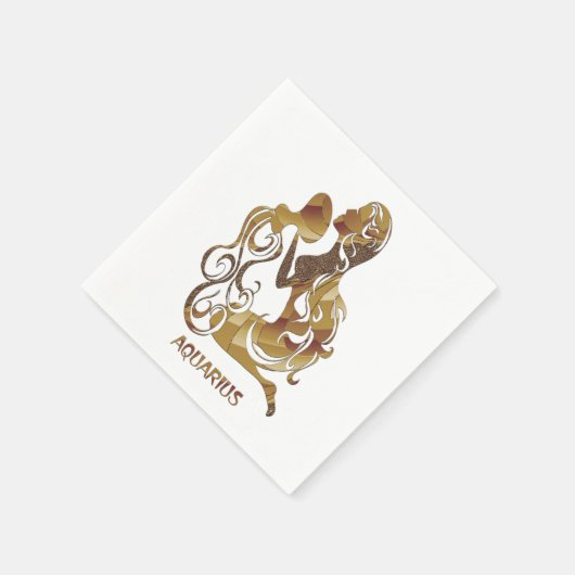Aquarius Zodiac Serviette (Ecke)