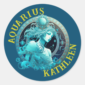 Aquarius Zodiac Sign Astrologie Sticker