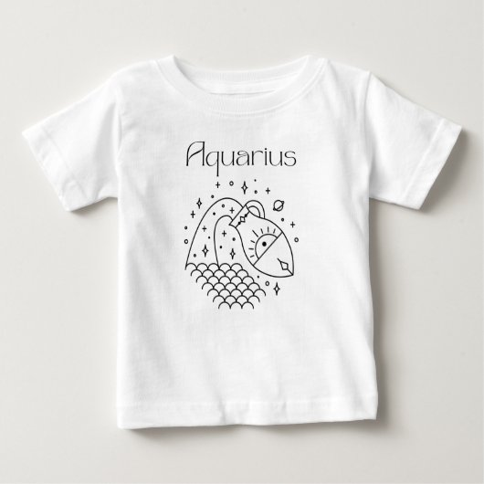 Aquarius Zodiac Sign Astrologisch Baby T-shirt (Vorderseite)