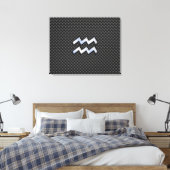 Aquarius Zodiac Sign Carbon Fibre Style Leinwanddruck (Insitu (Schlafzimmer))