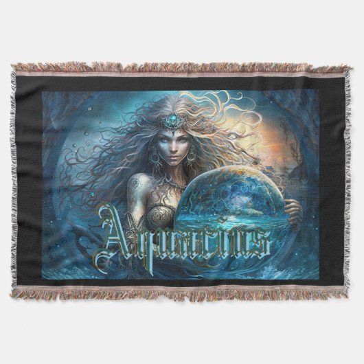 Aquarius Zodiac Sign Decke (Vorderseite)