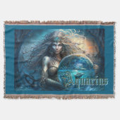 Aquarius Zodiac Sign Decke (Vorderseite)