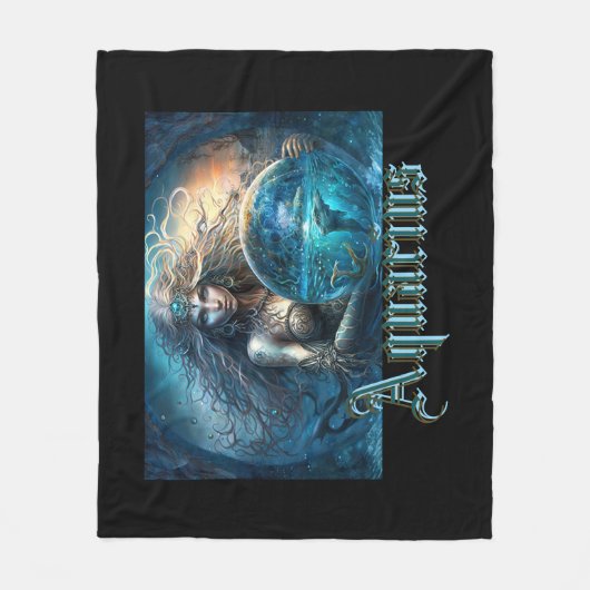 Aquarius Zodiac Sign Fleecedecke (Vorderseite)