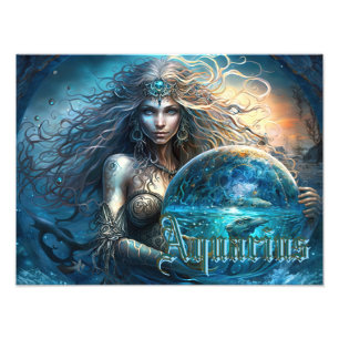 Aquarius Zodiac Sign Fotodruck