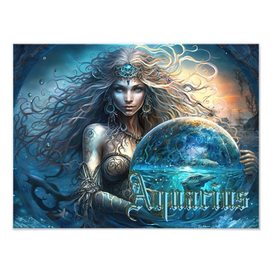 Aquarius Zodiac Sign Fotodruck (Vorne)