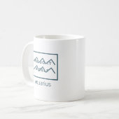 Aquarius Zodiac Sign Fusion Zitat Modernes Blau &  Kaffeetasse (Vorderseite Links)
