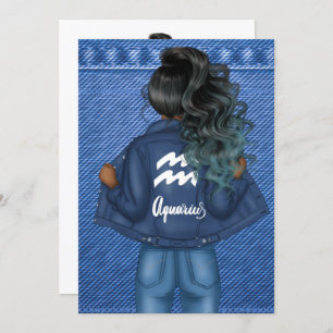 Aquarius Zodiac Sign Geburtstagsparty Einladung