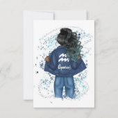 Aquarius Zodiac Sign Geburtstagsparty Einladung (Vorderseite)