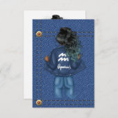 Aquarius Zodiac Sign Geburtstagsparty Einladung (Vorne/Hinten)