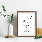 Aquarius Zodiac Sign Geschenk Aquarius Geburtstags Fotodruck