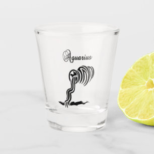 Aquarius Zodiac Sign Glass Schnapsglas
