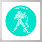 Aquarius, Zodiac Sign, Horoscope, Astrology Poster (Vorne)