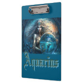 Aquarius Zodiac Sign Klemmbrett (Links)