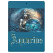 Aquarius Zodiac Sign Klemmbrett (Rückseite)